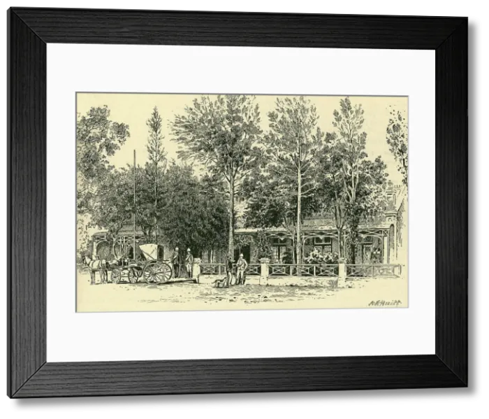 Framed Print : President Kruger's Residence at Pretoria, c1900. Creator: A.E. Huitt Framed Print : President Kruger's Residence at Pretoria, c1900. Creator: A.E. Huitt