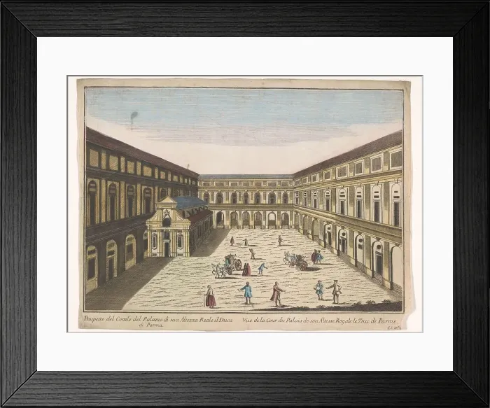 Framed Print : View of the Duke of Parma's Palace, 1700-1799. Creator: Unknown Framed Print : View of the Duke of Parma's Palace, 1700-1799. Creator: Unknown