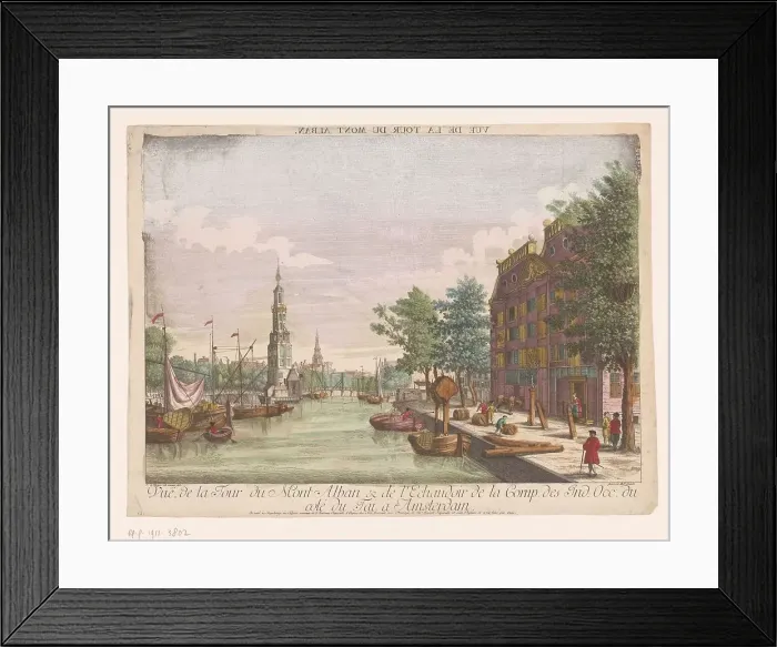 Framed Print : View of the Montelbaan tower in Amsterdam, 1755-1779. Creator: Balthasar Friedrich Leizelt Framed Print : View of the Montelbaan tower in Amsterdam, 1755-1779. Creator: Balthasar Friedrich Leizelt