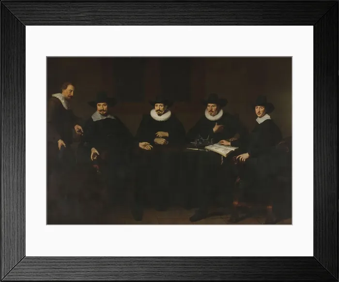 Framed Print : The leaders of the cloth industry (Saainering) in Amsterdam, 1643. Creator: Dirck Dircksz. Santvoort Framed Print : The leaders of the cloth industry (Saainering) in Amsterdam, 1643. Creator: Dirck Dircksz. Santvoort
