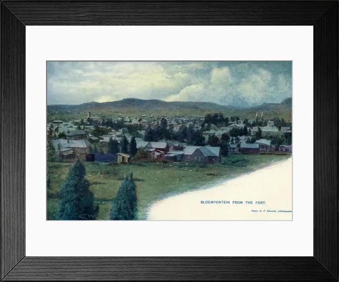 Framed Print : Bloemfontein from the Fort, c1900. Creator: C Wilkinson Framed Print : Bloemfontein from the Fort, c1900. Creator: C Wilkinson