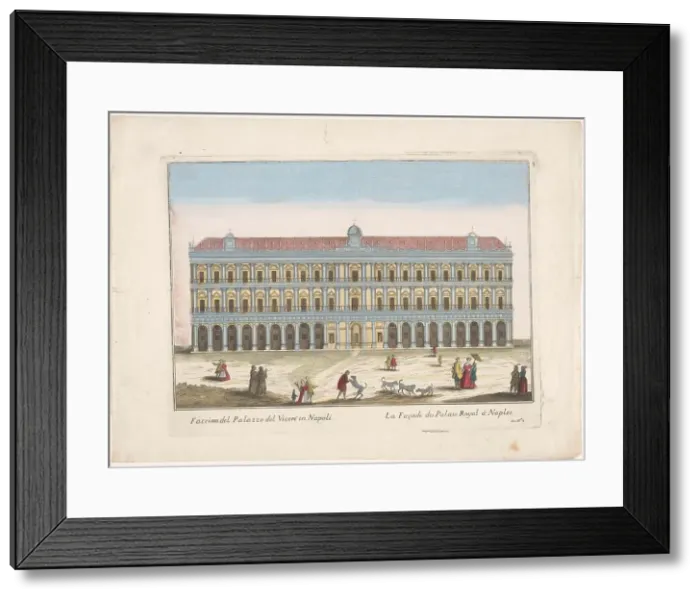 Framed Print : View of the Palazzo Reale in Naples, 1700-1799. Creator: Unknown Framed Print : View of the Palazzo Reale in Naples, 1700-1799. Creator: Unknown