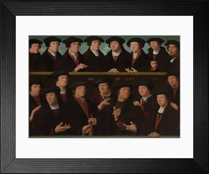 Framed Print : A Group of Guardsmen, 1529, 1529. Creator: Dirck Jacobsz Framed Print : A Group of Guardsmen, 1529, 1529. Creator: Dirck Jacobsz
