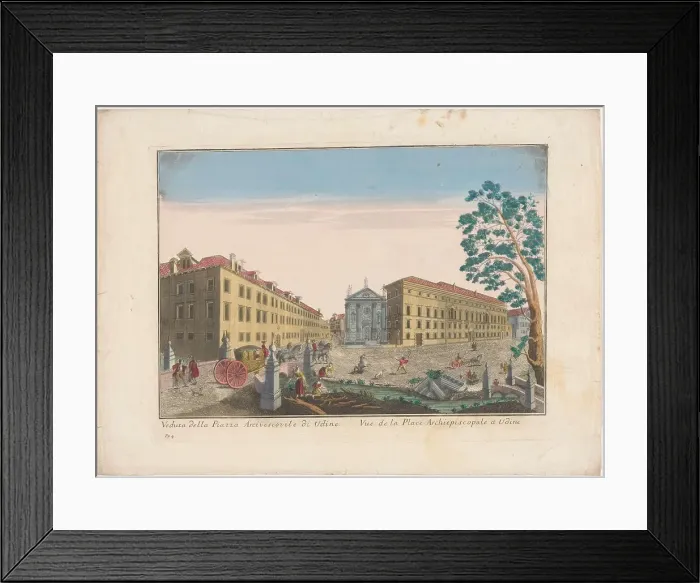 Framed Print : View of the Church Sant'antonio Abate and the Palazzo ArciveScovile in Udine, 1700-1799. Creator: Unknown Framed Print : View of the Church Sant'antonio Abate and the Palazzo ArciveScovile in Udine, 1700-1799. Creator: Unknown