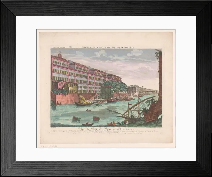 Framed Print : View of the Porto di Ripa Grande in Rome, 1755-1779. Creator: Balthasar Friedrich Leizelt Framed Print : View of the Porto di Ripa Grande in Rome, 1755-1779. Creator: Balthasar Friedrich Leizelt