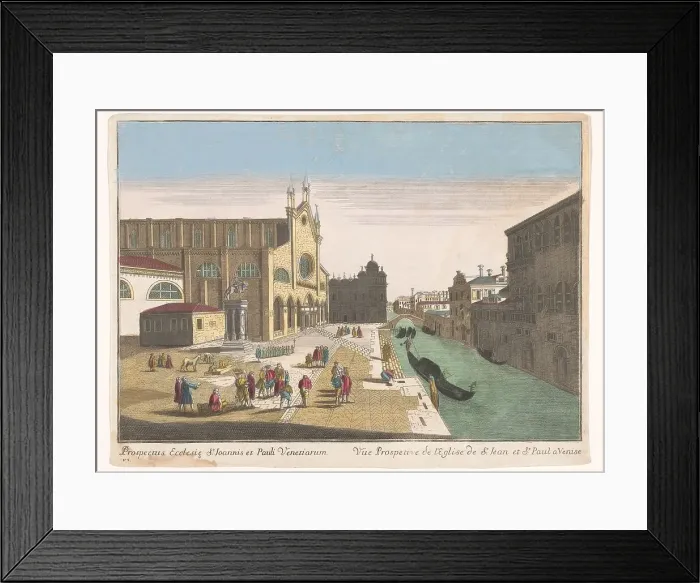 Framed Print : View of the church of St. John and Paul of Venice, 1700-1799. Creator: Unknown Framed Print : View of the church of St. John and Paul of Venice, 1700-1799. Creator: Unknown