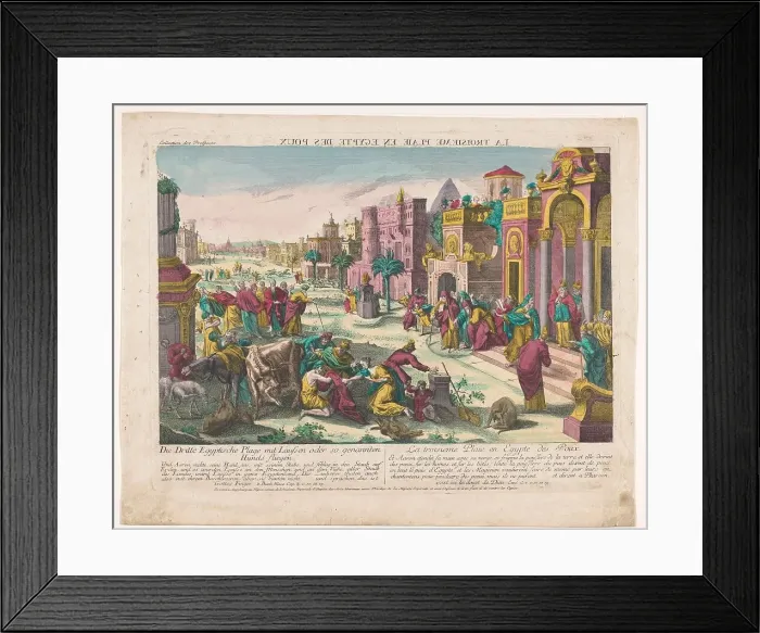 Framed Print : The third plague of Egypt, 1755-1779. Creator: Anon Framed Print : The third plague of Egypt, 1755-1779. Creator: Anon