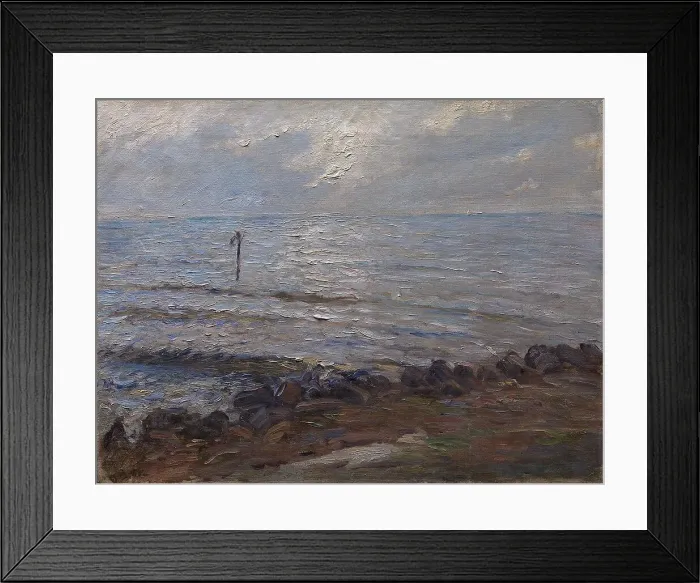 Framed Print : Sunlight over the Sea, 1882. Creator: Oscar Bjorck Framed Print : Sunlight over the Sea, 1882. Creator: Oscar Bjorck