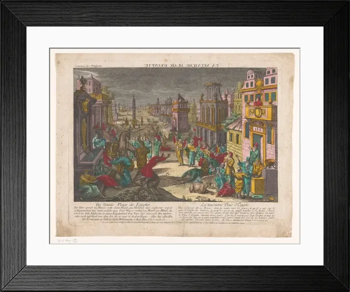 Framed Print : The ninth plague in Egypt, 1755-1779. Creator: Monogrammist BF Framed Print : The ninth plague in Egypt, 1755-1779. Creator: Monogrammist BF