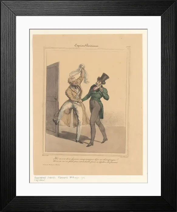 Framed Print : Esquisses Parisiennes, (Parisian Sketches), 1827-1828. Creator: Francis Conscience Framed Print : Esquisses Parisiennes, (Parisian Sketches), 1827-1828. Creator: Francis Conscience