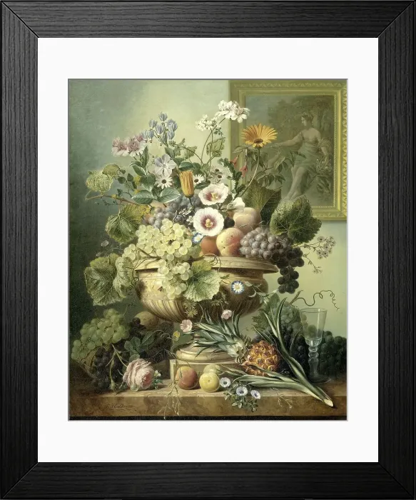 Framed Print : Still Life with Flowers and Fruit, 1815-1830. Creator: Eelke Jelles Eelkema Framed Print : Still Life with Flowers and Fruit, 1815-1830. Creator: Eelke Jelles Eelkema