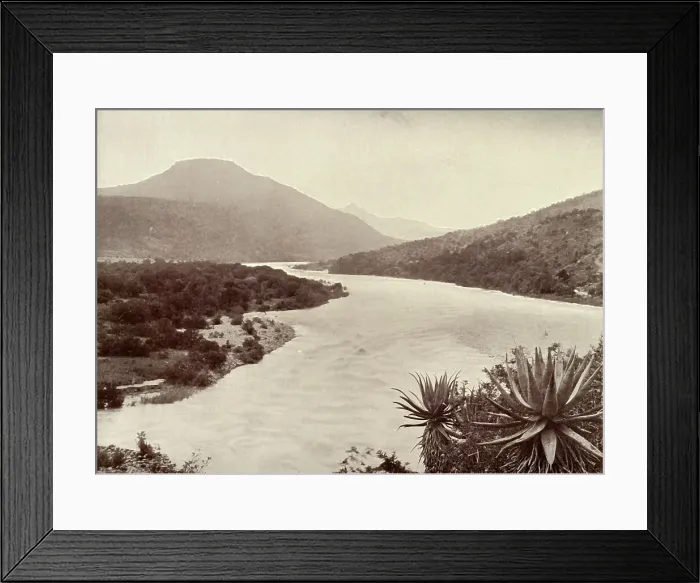 Framed Print : View of the Tugela River, c1900. Creator: N. P. Edwards Framed Print : View of the Tugela River, c1900. Creator: N. P. Edwards