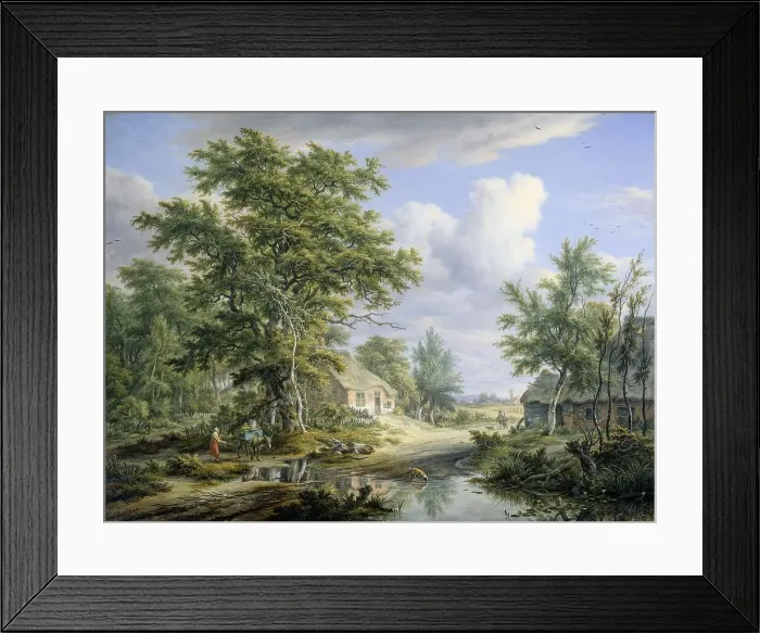 Framed Print : Farms on the Fringe of a Wood, 1812. Creator: Egbert van Drielst Framed Print : Farms on the Fringe of a Wood, 1812. Creator: Egbert van Drielst