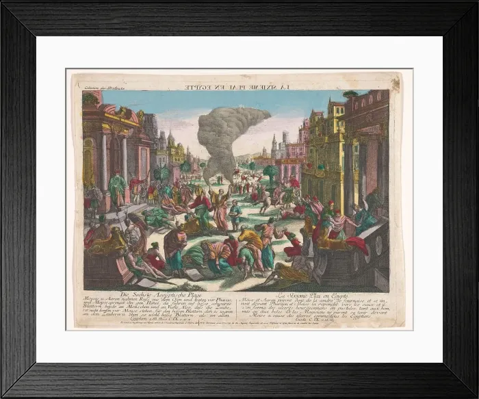 Framed Print : The sixth plague in Egypt, 1755-1779. Creator: Anon Framed Print : The sixth plague in Egypt, 1755-1779. Creator: Anon