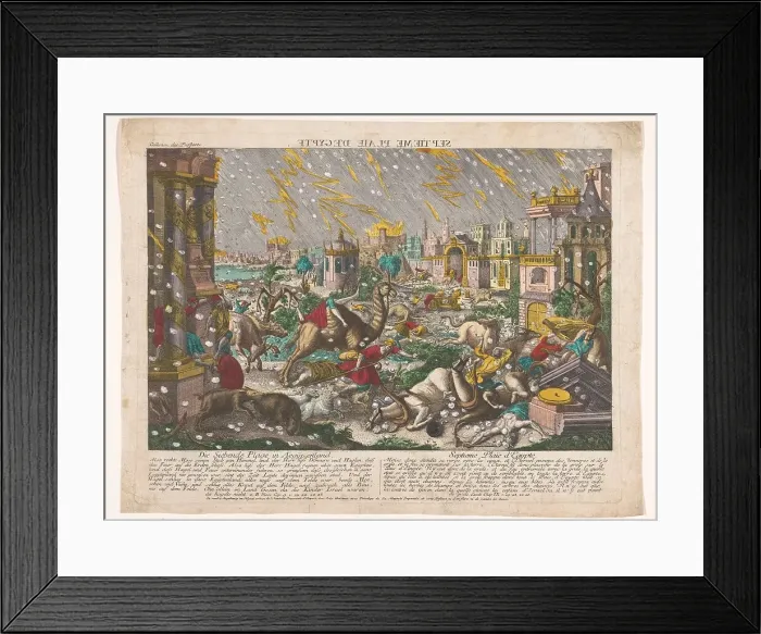 Framed Print : The seventh plague in Egypt, 1755-1779. Creator: Anon Framed Print : The seventh plague in Egypt, 1755-1779. Creator: Anon