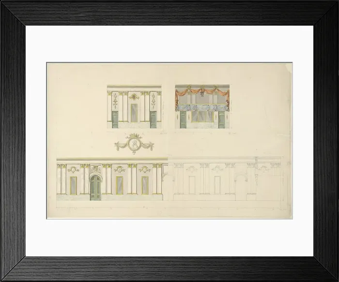 Framed Print : Decoration...on the occasion of the inauguration of King William I, April 1814, (1814-1835). Creator: François Joseph Pfeiffer Framed Print : Decoration...on the occasion of the inauguration of King William I, April 1814, (1814-1835). Creator: François Joseph Pfeiffer