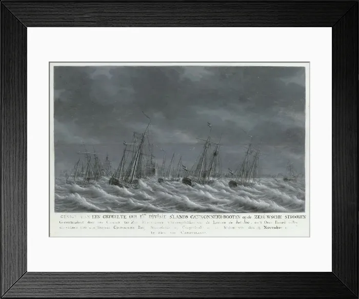 Framed Print : The Batavian Fleet off Veere, 1800, 1800-1809. Creator: Engel Hoogerheyden Framed Print : The Batavian Fleet off Veere, 1800, 1800-1809. Creator: Engel Hoogerheyden