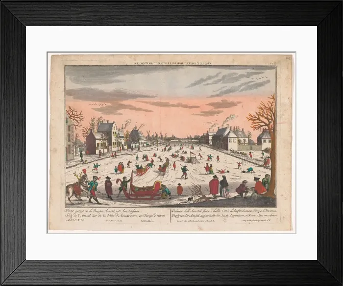 Framed Print : Winter view on the Amstel in Amsterdam, 1742-1801. Creator: Georg Gottfried Winckler Framed Print : Winter view on the Amstel in Amsterdam, 1742-1801. Creator: Georg Gottfried Winckler