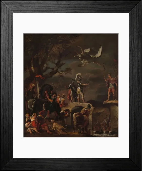 Framed Print : The Peace Negotiations between Claudius Civilis and Quintus Petillius Cerealis on the Demolished Bri Creator: Ferdinand Bol Framed Print : The Peace Negotiations between Claudius Civilis and Quintus Petillius Cerealis on the Demolished Bri Creator: Ferdinand Bol