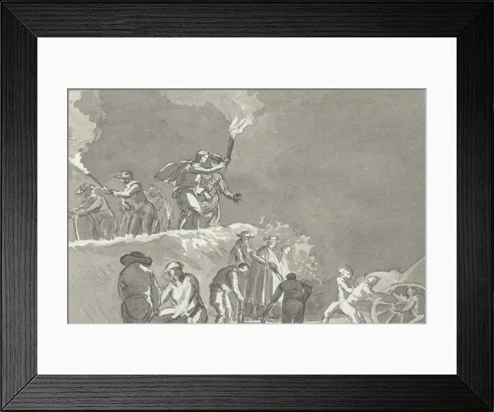 Framed Print : Arrival in Brindisi after crossing of the Adriatic Sea, 1778. Creator: Louis Ducros Framed Print : Arrival in Brindisi after crossing of the Adriatic Sea, 1778. Creator: Louis Ducros