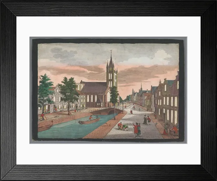 Framed Print : View of the Oude Kerk in Delft, 1742-1801. Creator: Georg Gottfried Winckler Framed Print : View of the Oude Kerk in Delft, 1742-1801. Creator: Georg Gottfried Winckler