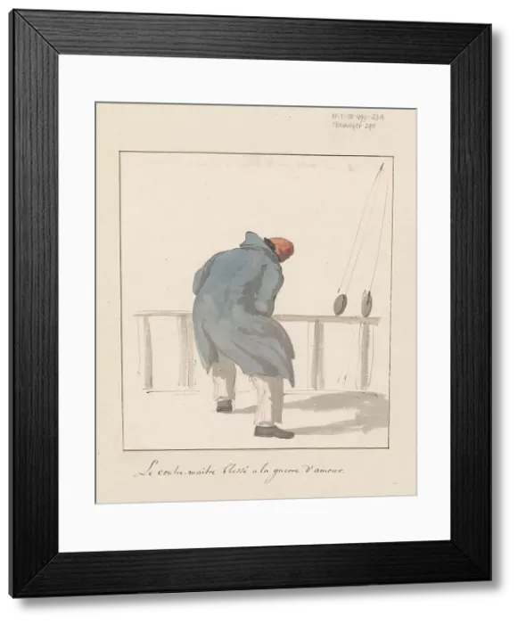 Framed Print : Boatswain on board the ship l'Heureuse Marianne, 1778. Creator: Louis Ducros Framed Print : Boatswain on board the ship l'Heureuse Marianne, 1778. Creator: Louis Ducros