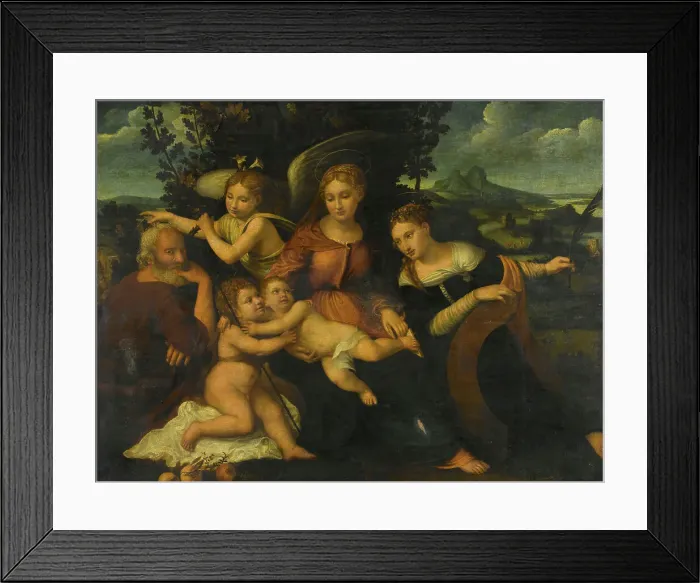 Framed Print : Holy Family with Saint Catherine, 1525. Creator: Francesco Torbido Framed Print : Holy Family with Saint Catherine, 1525. Creator: Francesco Torbido