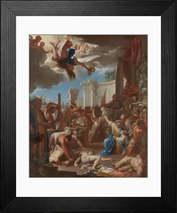 Framed Print : The Martyrdom of the Seven Sons of Saint Felicity, 1709. Creator: Francesco Trevisani Framed Print : The Martyrdom of the Seven Sons of Saint Felicity, 1709. Creator: Francesco Trevisani