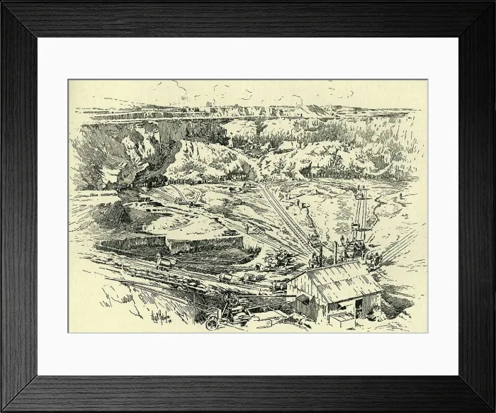 Framed Print : Diamond Mine, Kimberley, c1900. Creator: Will B. Robinson Framed Print : Diamond Mine, Kimberley, c1900. Creator: Will B. Robinson