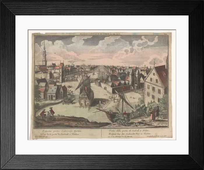 Framed Print : View of the Schalkwijker Gate in Haarlem, 1742-1801. Creator: Anon