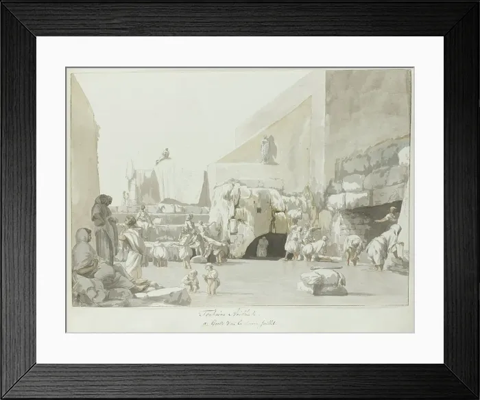 Framed Print : Fountain of Arethusa with source, 1778. Creator: Louis Ducros Framed Print : Fountain of Arethusa with source, 1778. Creator: Louis Ducros