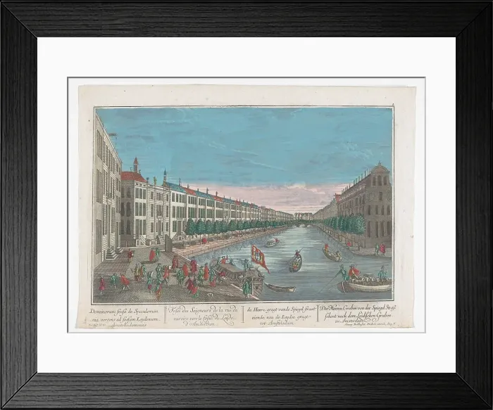 Framed Print : View of the Herengracht in Amsterdam, 1742-1801. Creator: Anon Framed Print : View of the Herengracht in Amsterdam, 1742-1801. Creator: Anon