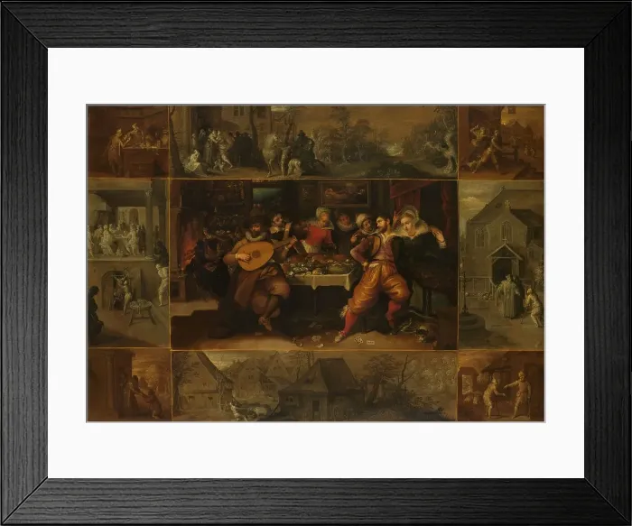 Framed Print : The Parable of the Prodigal Son, c.1610-c.1620. Creator: Frans Francken II Framed Print : The Parable of the Prodigal Son, c.1610-c.1620. Creator: Frans Francken II