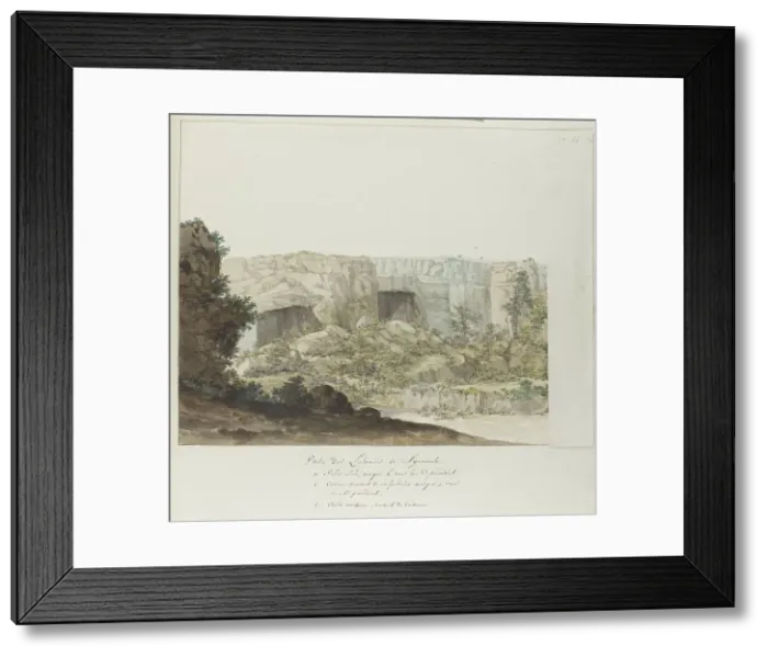 Framed Print : Part of Latomia caves at Syracuse, 1778. Creator: Louis Ducros Framed Print : Part of Latomia caves at Syracuse, 1778. Creator: Louis Ducros