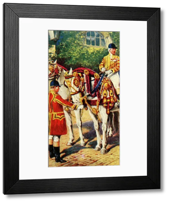 Framed Print : Royal Postilion and Walking Attendant, 1937. Creator: Unknown Framed Print : Royal Postilion and Walking Attendant, 1937. Creator: Unknown