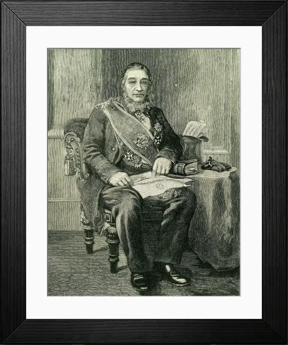 Framed Print : Mr. Kruger's Portrait, Hung in the Raad-Saal at Pretoria, c1900. Creator: Unknown Framed Print : Mr. Kruger's Portrait, Hung in the Raad-Saal at Pretoria, c1900. Creator: Unknown