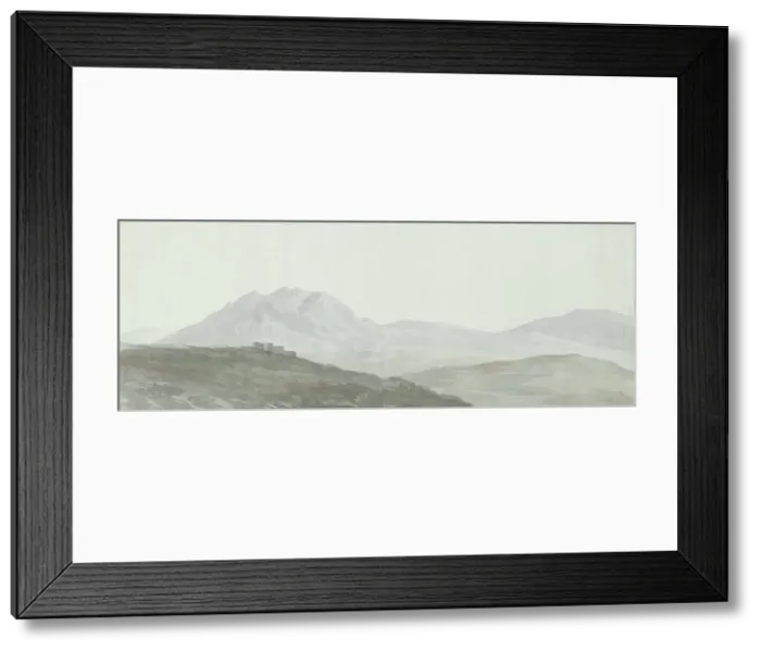 Framed Print : View of the Apennine mountain peaks, 1778. Creator: Louis Ducros Framed Print : View of the Apennine mountain peaks, 1778. Creator: Louis Ducros