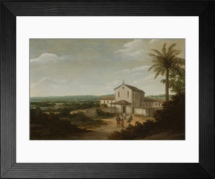 Framed Print : Church Building in Brazil, 1675-1680. Creator: Frans Post Framed Print : Church Building in Brazil, 1675-1680. Creator: Frans Post