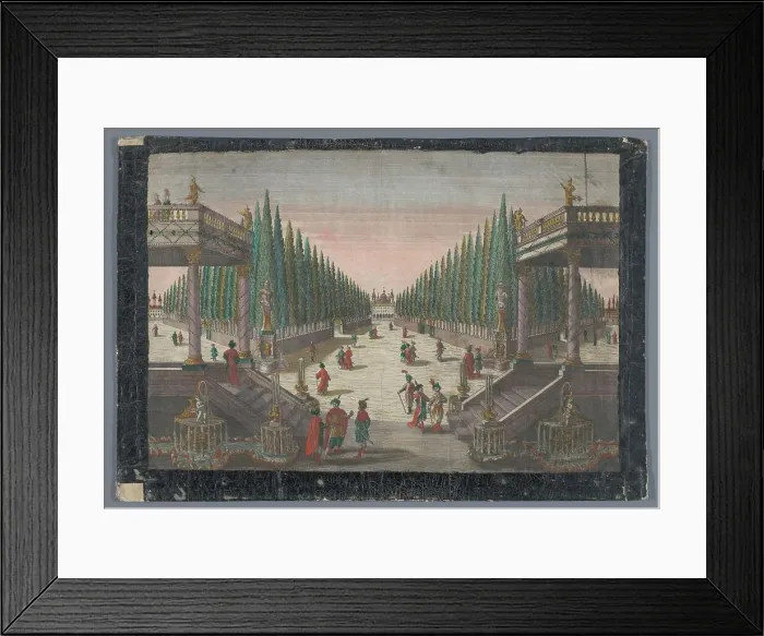 Framed Print : View of an avenue in a cypress garden in Constantinople, 1742-1801. Creator: Anon Framed Print : View of an avenue in a cypress garden in Constantinople, 1742-1801. Creator: Anon