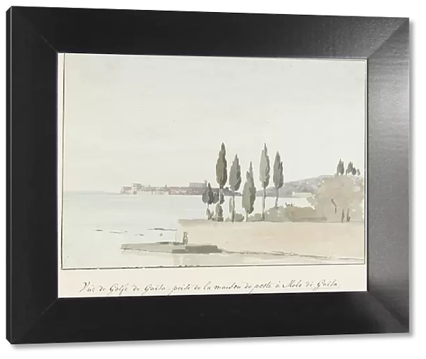 View of the Gulf of Gaeta opposite the posthouse at Gaeta pier, 1778. Creator: Louis Ducros