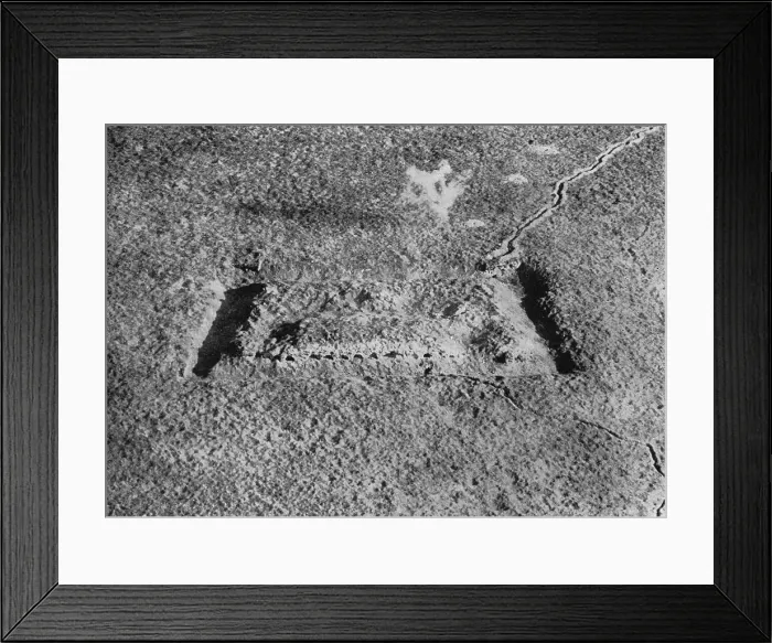 Framed Print : Le Fort de Vaux, repris le 2 novembre; vue oblique, en aeroplane et a faible hauteur... 1916. Creator: Unknown Framed Print : Le Fort de Vaux, repris le 2 novembre; vue oblique, en aeroplane et a faible hauteur... 1916. Creator: Unknown