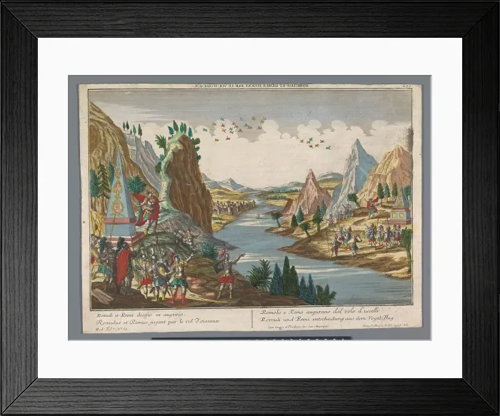 Framed Print : Omen in the flight of birds, 1742-1801. Creator: Anon Framed Print : Omen in the flight of birds, 1742-1801. Creator: Anon