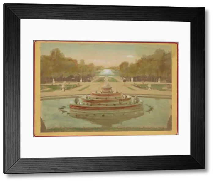 Framed Print : Parc de Versailles, Bassin de Latône, c.1880-c.1890. Creator: Henri-Charles Guerard Framed Print : Parc de Versailles, Bassin de Latône, c.1880-c.1890. Creator: Henri-Charles Guerard