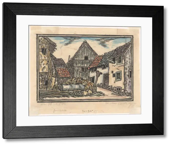 Framed Print : Farm in the Eifel, 1871-1918. Creator: Henriëtte van Hove Framed Print : Farm in the Eifel, 1871-1918. Creator: Henriëtte van Hove