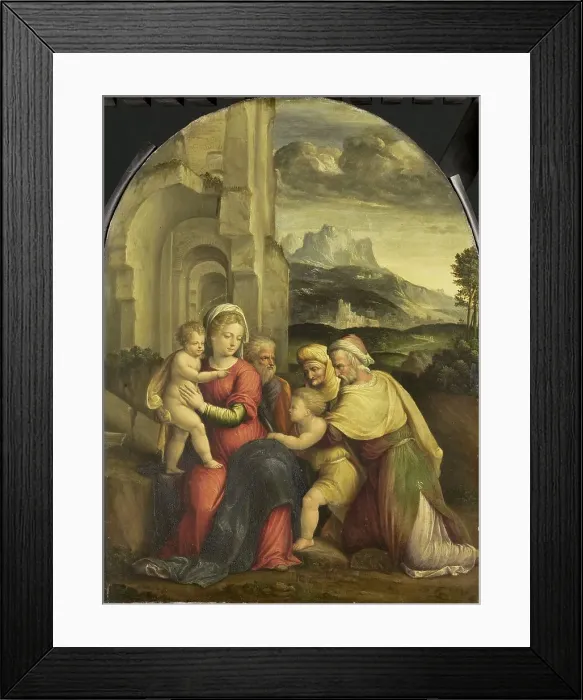 Framed Print : The Holy Family, c.1535. Creator: Benvenuto Tisi da Garofalo Framed Print : The Holy Family, c.1535. Creator: Benvenuto Tisi da Garofalo