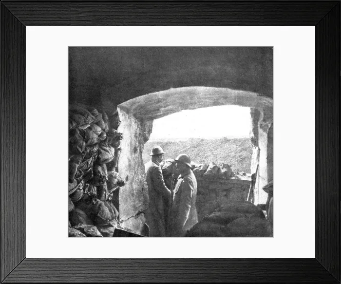 Framed Print : Dans les forts reconquis de Douaumont et de Vaux; casement du fort de Vaux... 1916. Creator: Unknown Framed Print : Dans les forts reconquis de Douaumont et de Vaux; casement du fort de Vaux... 1916. Creator: Unknown