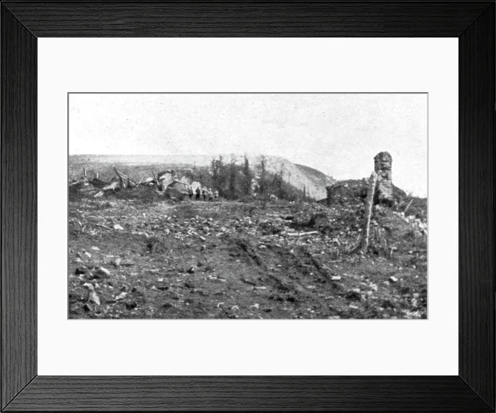 Framed Print : Les combats au Nord de la Somme; Le chapeau de gendarme vu du moulin de Fargny, 1916. Creator: Unknown. Les combats au Nord de la Somme; Le chapeau de gendarme vu du moulin de Fargny, 1916. Creator: Unknown
