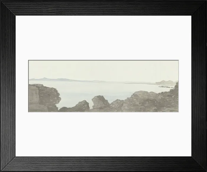 Framed Print : View of the ruins of Fort Sarazin near Taranto, 1778. Creator: Louis Ducros Framed Print : View of the ruins of Fort Sarazin near Taranto, 1778. Creator: Louis Ducros