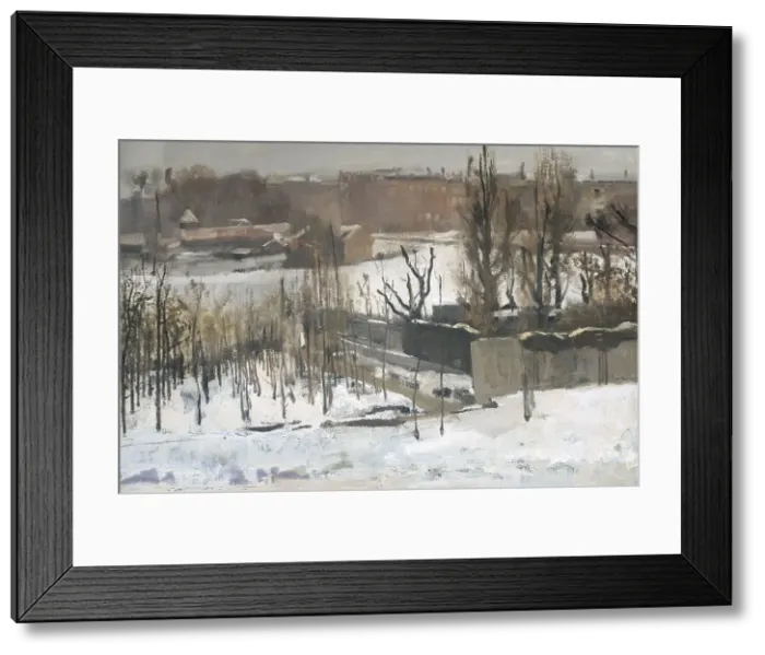 Framed Print : View of the Oosterpark, Amsterdam, in the Snow, 1892. Creator: George Hendrik Breitner Framed Print : View of the Oosterpark, Amsterdam, in the Snow, 1892. Creator: George Hendrik Breitner