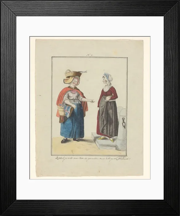 Framed Print : Scheveningen fish-selller, 1803-c.1899. Creator: J. Enklaar Framed Print : Scheveningen fish-selller, 1803-c.1899. Creator: J. Enklaar